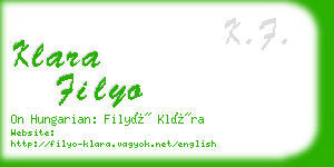 klara filyo business card